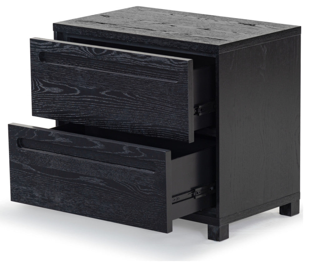 Safavieh Couture Tobiette 2 Drawer Nightstand, Black