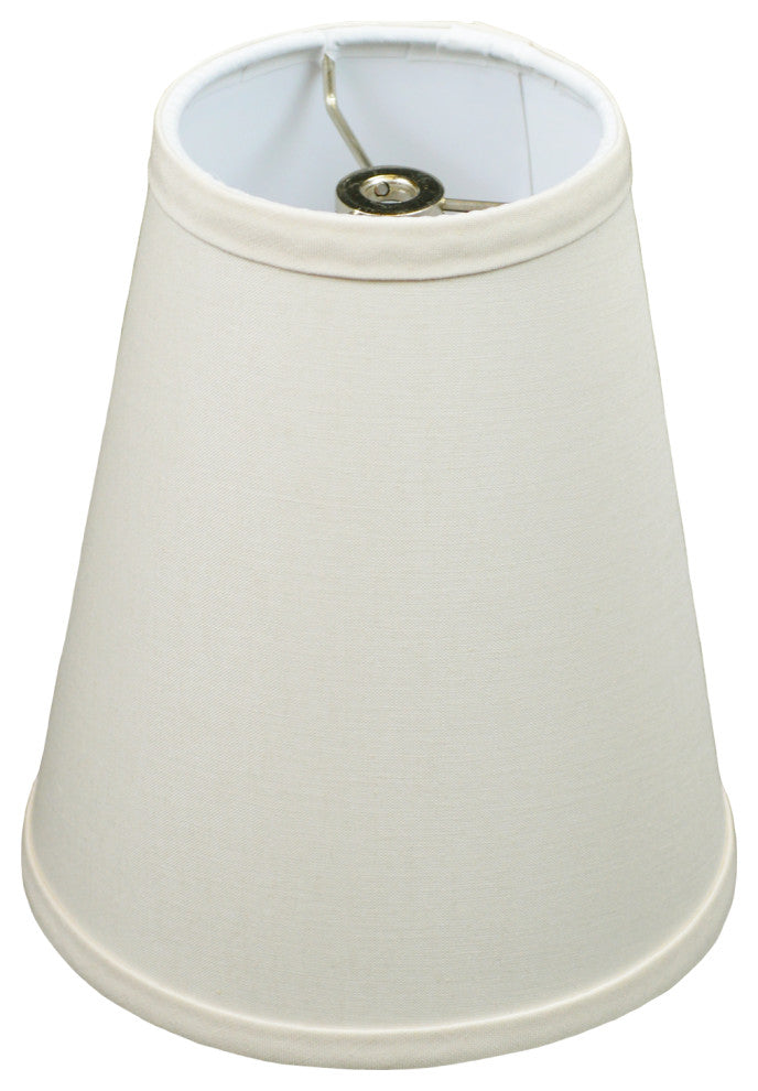 Fenchel Shades 4"x7"x8" Spider Attachment Empire Lamp Shade, Linen Ivory