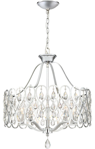 Quoizel LUL5022 Lulu 5 Light 22"W Crystal Drum Chandelier - Polished Chrome