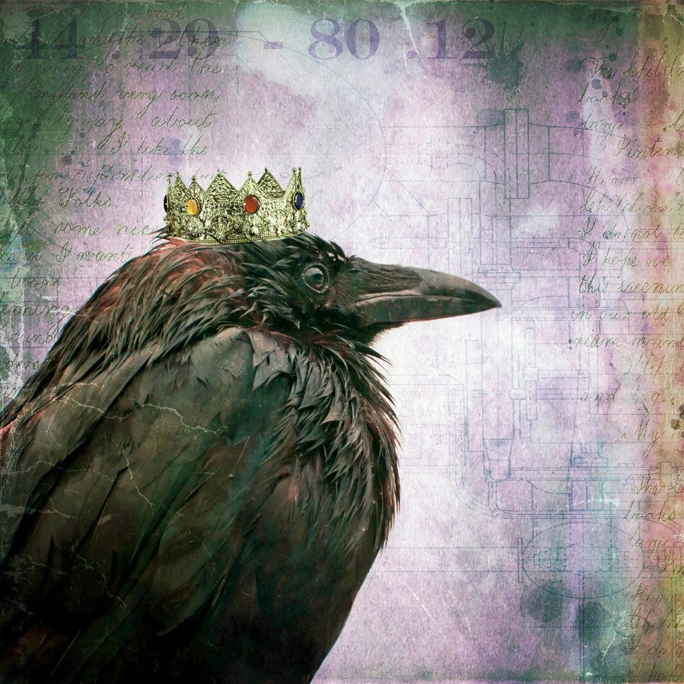 Marmont Hill, "Crow King" by Morgan Jones Painting on Wrapped Canvas, 40x40