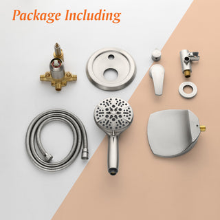 Single Handle Wall Mounted Waterfall Faucet With Handshower, Brushed Nickel