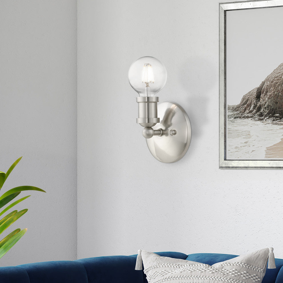 Lansdale 1 Light Brushed Nickel ADA Single Vanity Sconce