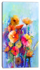 Abstract Floral Watercolor Painting, Large Floral Canvas Art Print, 28"x60"