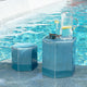 Porto Ceramic Indoor/Outdoor Side Table, Azure, Small