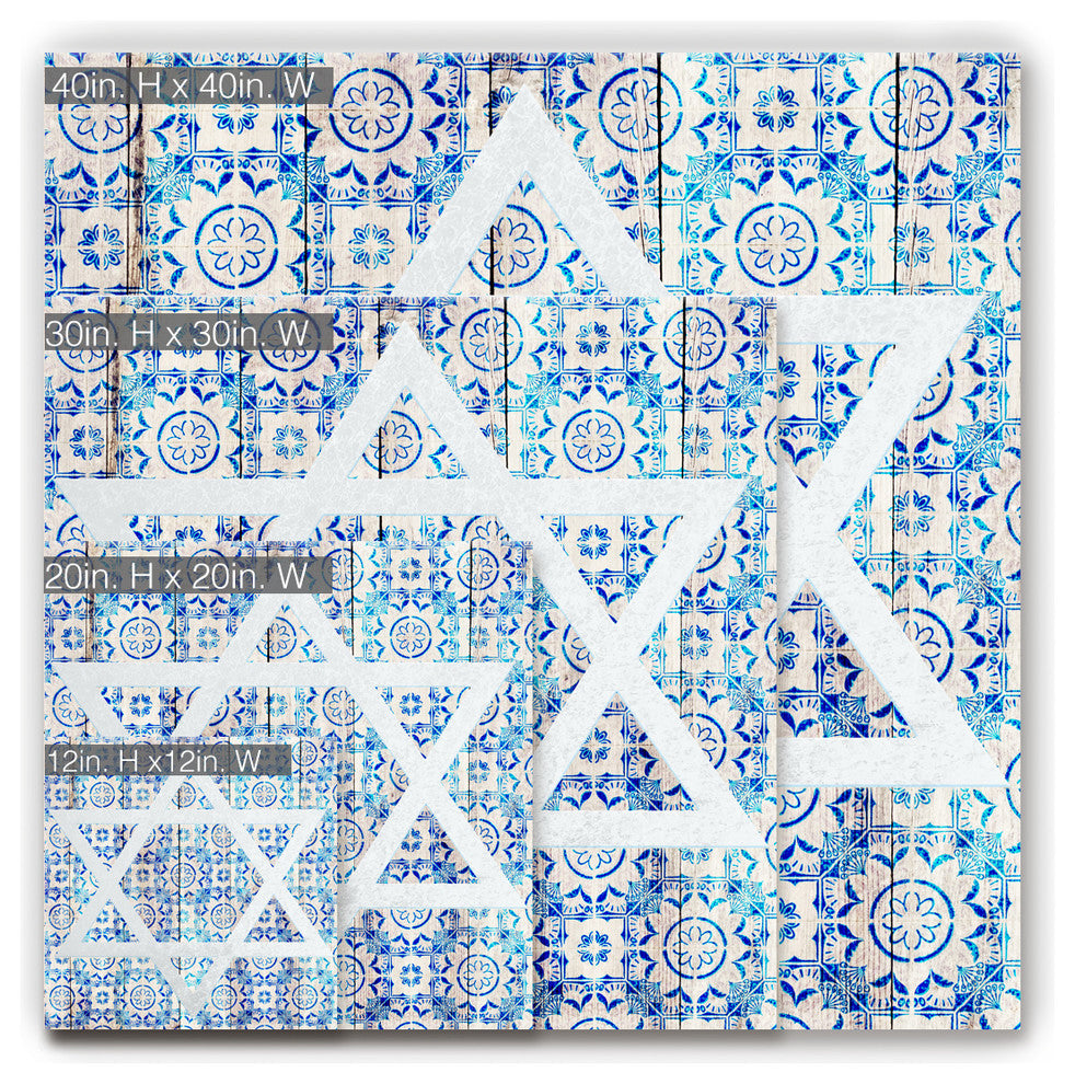 Ready2HangArt Inspirational 'Star of David IV' Wrapped Canvas Wall Art