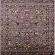 Ahgly Company Indoor Square Mid-Century Modern Area Rugs, 6' Square