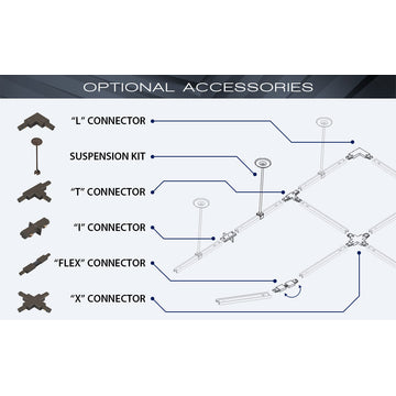 WAC Lighting HT8 96" Track for H-Track Systems - Brushed Nickel