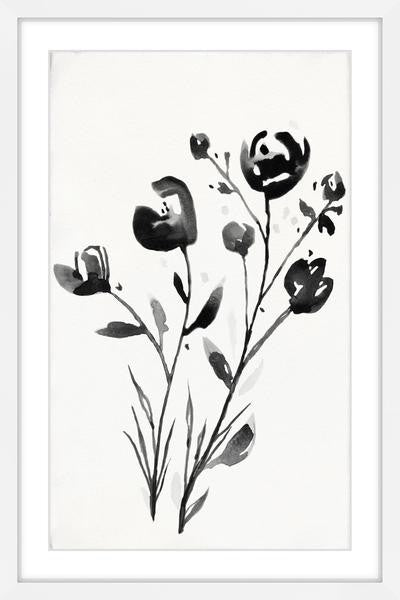 "Winter Flowers II" Framed Painting Print, 16"x24"