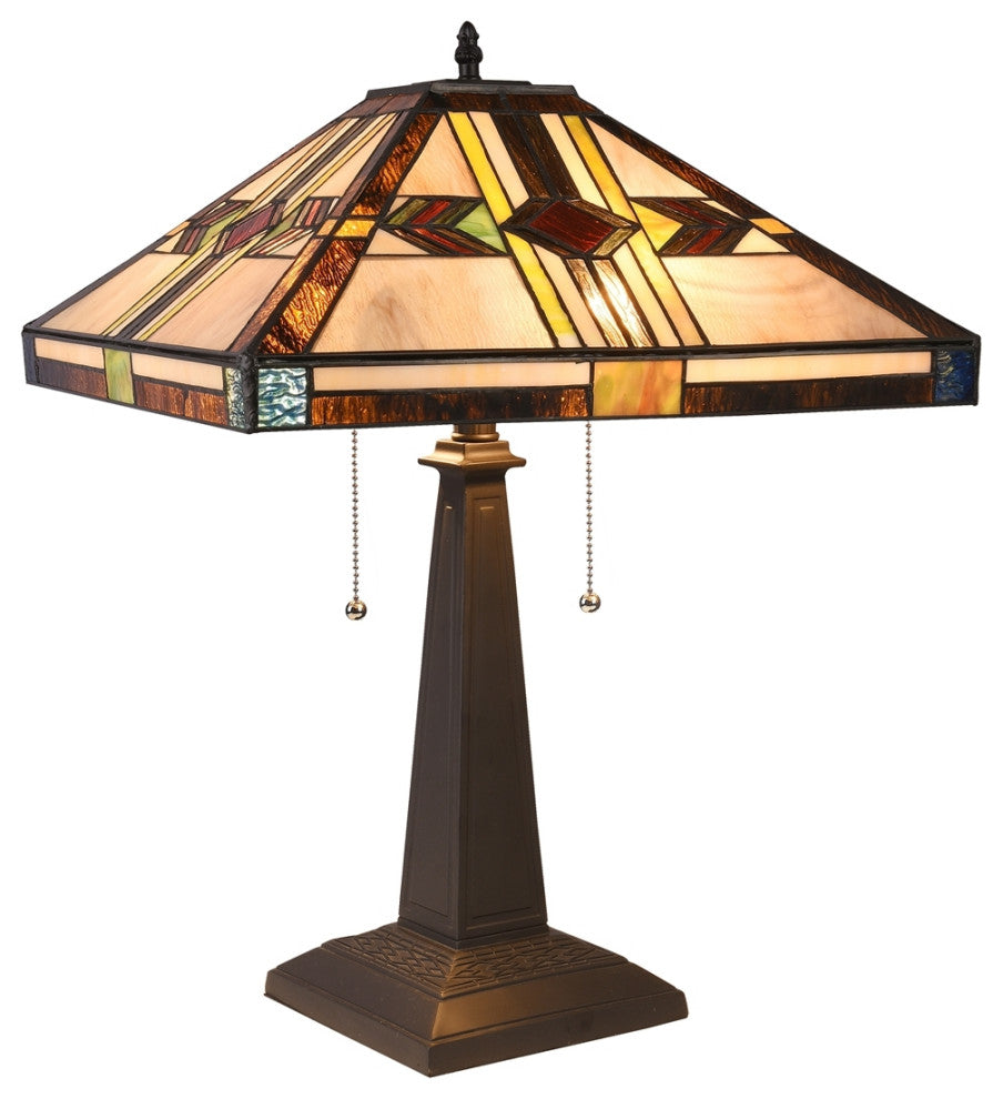 CHLOE Lighting CH3T237IM16-TL2 JEREMIAH Blackish Bronze 2 Light Table Lamp