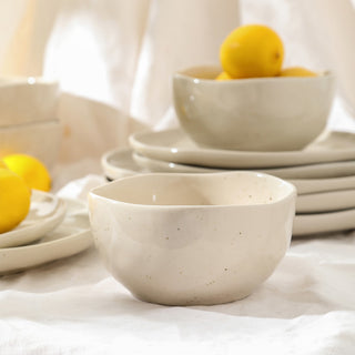 Stone Lain Mirella Stoneware Cereal Bowl Set of 4, Beige
