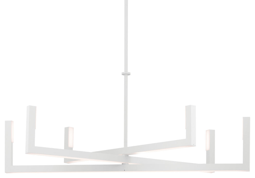 Priam 43.75" 6 Light LED Chandelier, White