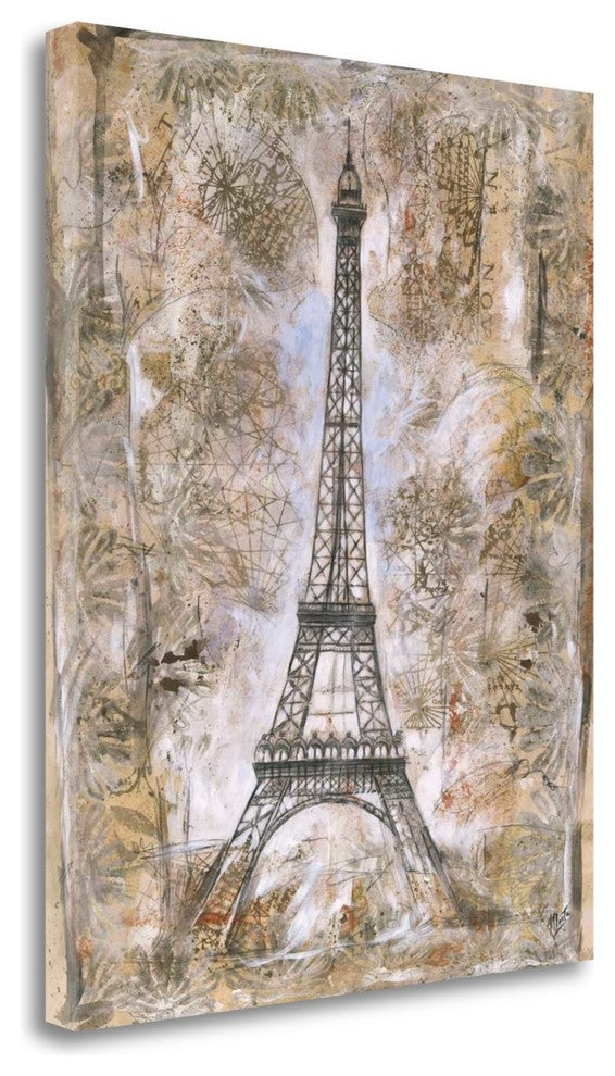 "Eiffel Tower" By Marta G. Wiley, Giclee Print on Gallery Wrap Canvas