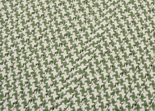 Outdoor Houndstooth Tweed OT68 Leaf Green Indoor/Outdoor Area, Rectangular 2'x4'