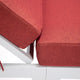 LeisureMod Chelsea Chaise Lounge Chair With Side Table, Red
