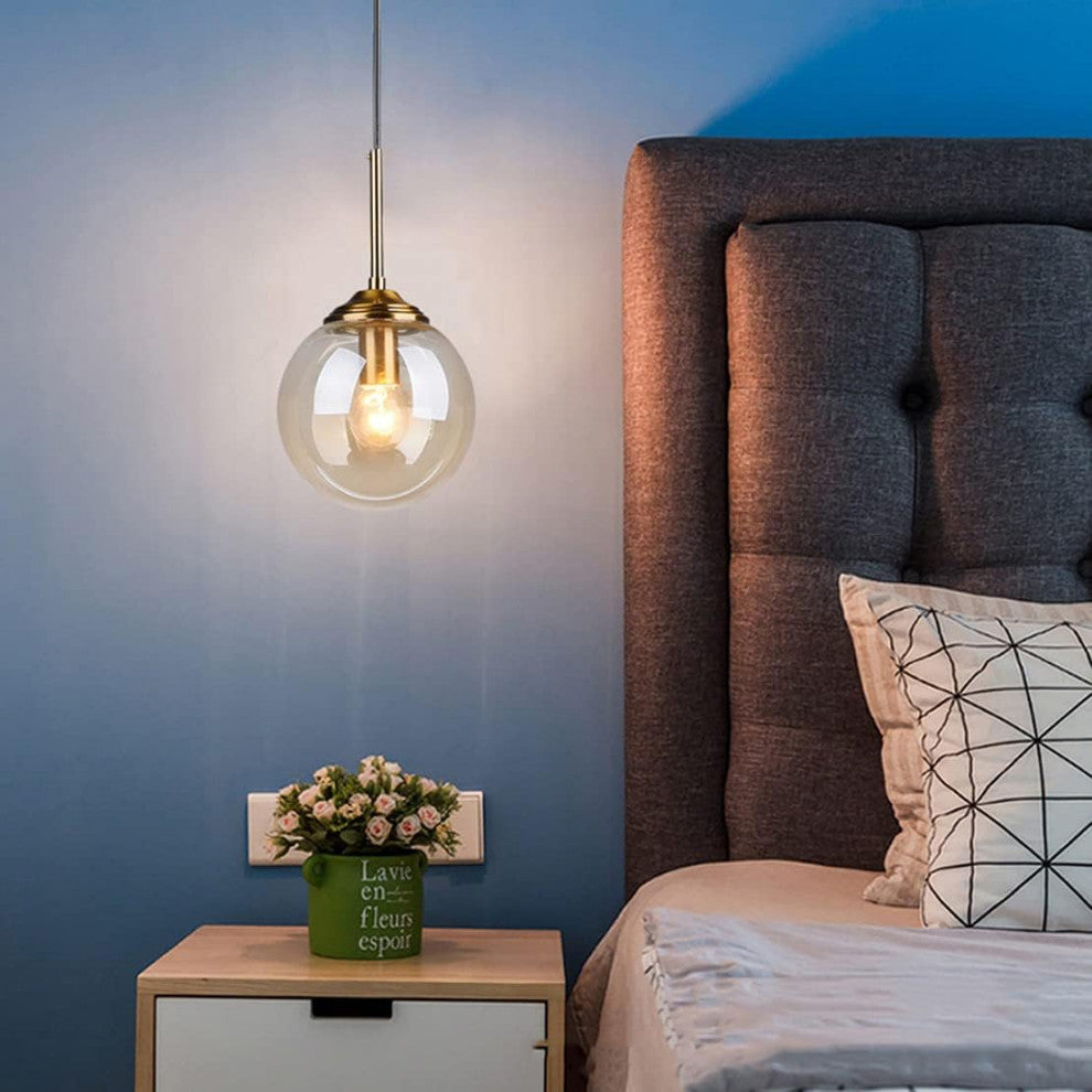 MIRODEMIÂ® Chexbres | Pendant Light in the Shape of Glass Balls, Clear Glass, Warm Light