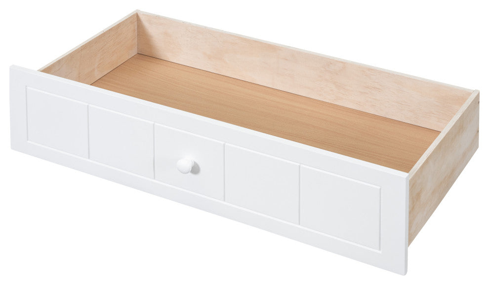 Gewnee Twin Size Canopy Day Bed with 2 Drawers, White
