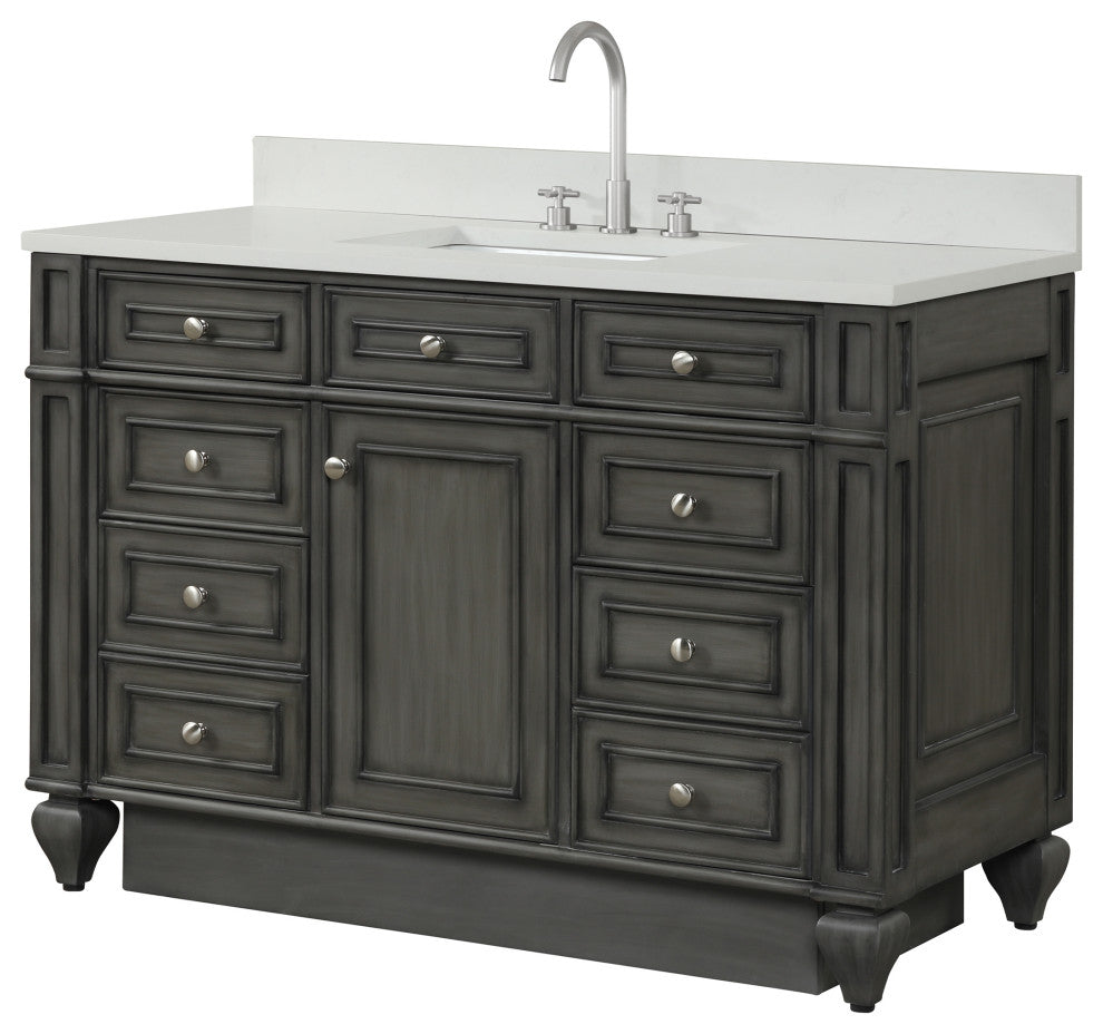Winston 48" Single Vanity, Gray