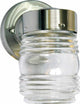 1-Light Exterior Wall Mount, Antique Brass, Brushed Nickel