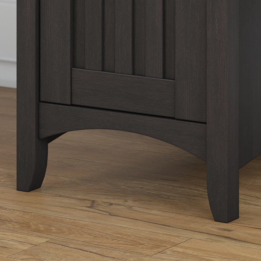 Salinas L Shaped Desk With Storage, Vintage Black