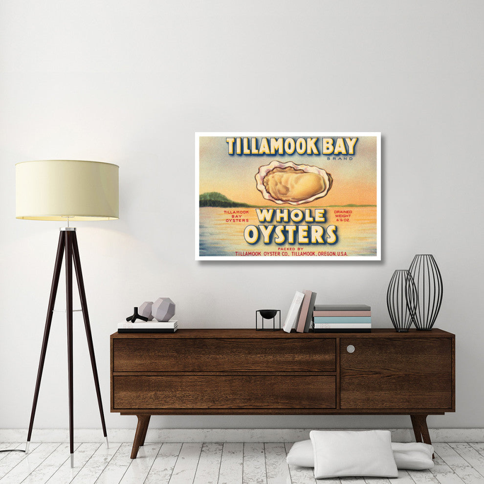 "Tillamook Bay Whole Oysters" Digital Paper Print by Retrolabel, 46"x32"