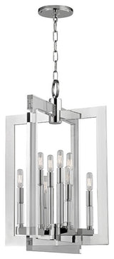 Wellington 8 Light Medium Pendant in Polished Nickel