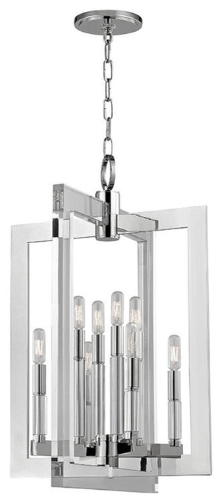 Wellington 8 Light Medium Pendant in Polished Nickel