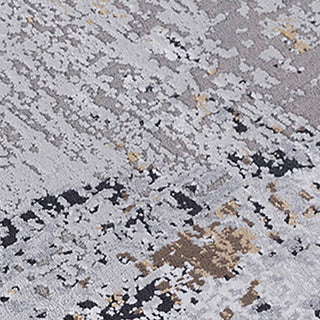 Haleena Wright Gray/Gold Polyester Blend Area Rug, 10'3"x14'