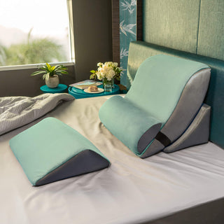 Kind Bed Orthopedic Support Wedge Pillow Comfort System, Sage/Gray