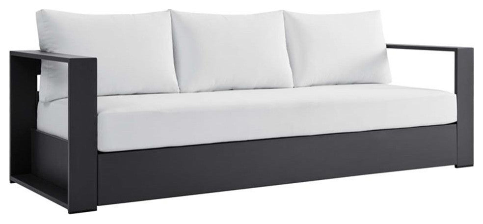 Tahoe Outdoor Patio Powder-Coated Aluminum 3-Piece Set, Gray White