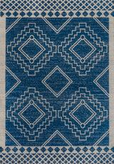 Amir Moroccan Beni Souk Rug, Navy/Ivory, 4 X 6