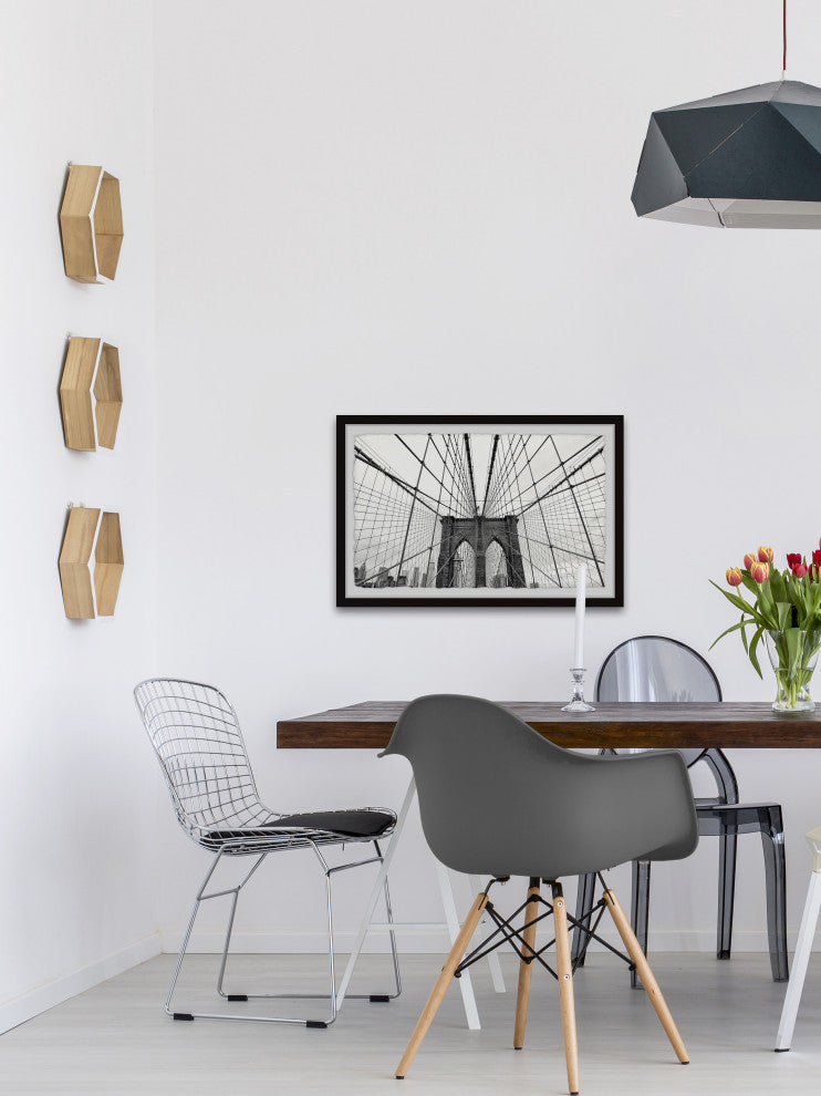 "Brooklyn Bridge Arches" Framed Painting Print, 30x20