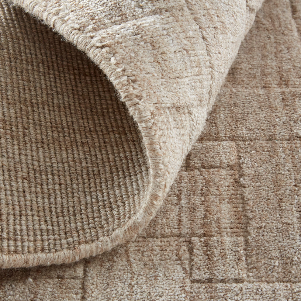Weave & Wander Tatem Minimal Viscose Rug, Beige, 2' x 3' Rug