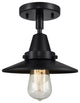 Innovations 447-1C-BK-M6-LED Railroad 1 Light 8" Flush Mount, Matte Black