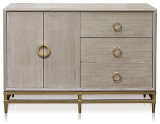 Augusta Cabinet Two Door Three Drawer Unit Weathered Oak Finish