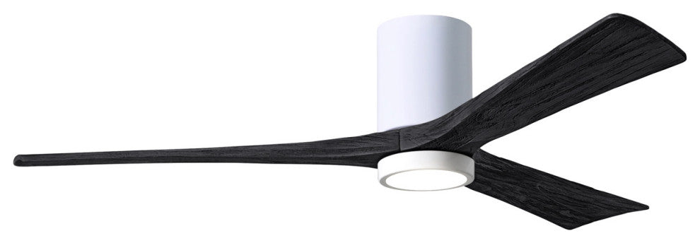 Matthews Fan Irene-3HLK With Lighting Kit, Gloss White, 60", Matte Black