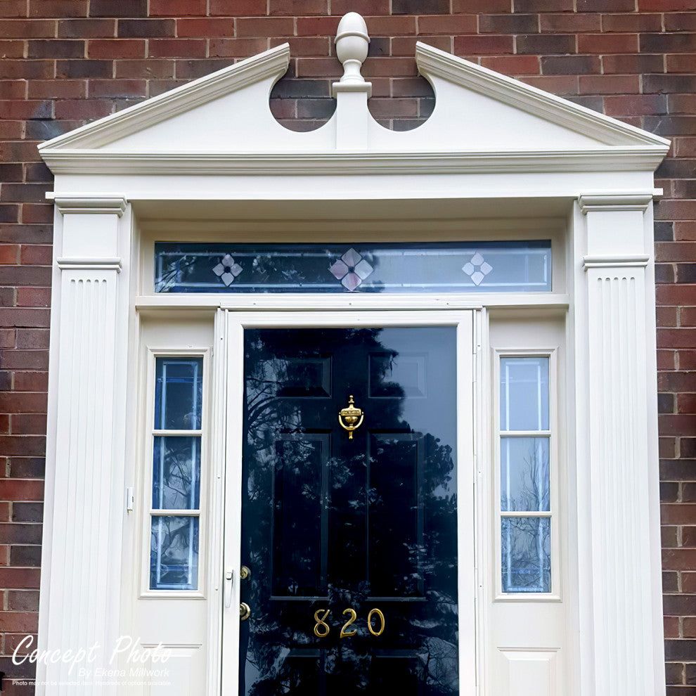48"W x 11"H x 2"P Half Round Sunburst Pediment