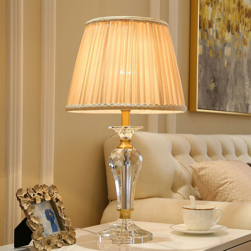 Lausanne | Exquisite Crystal Table Lamp with Fabric Shades, Color B