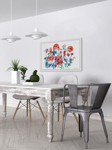 "Petites Fleurs" Framed Painting Print, 30"x20"