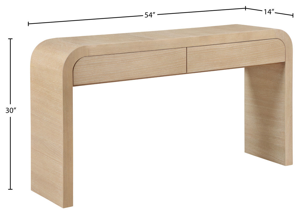 Cresthill Natural Ash Console Table, White Oak