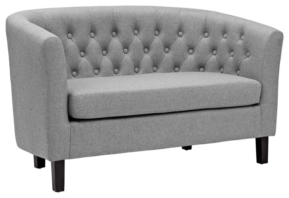 Light Gray Prospect Upholstered Fabric Loveseat