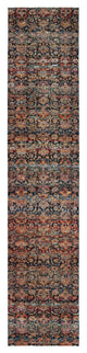 12' Runner Multi and Blue Abstract Power Loom Runner Rug