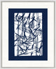 Indigo Template Coastal Motif 4, Giclee Reproduction Artwork