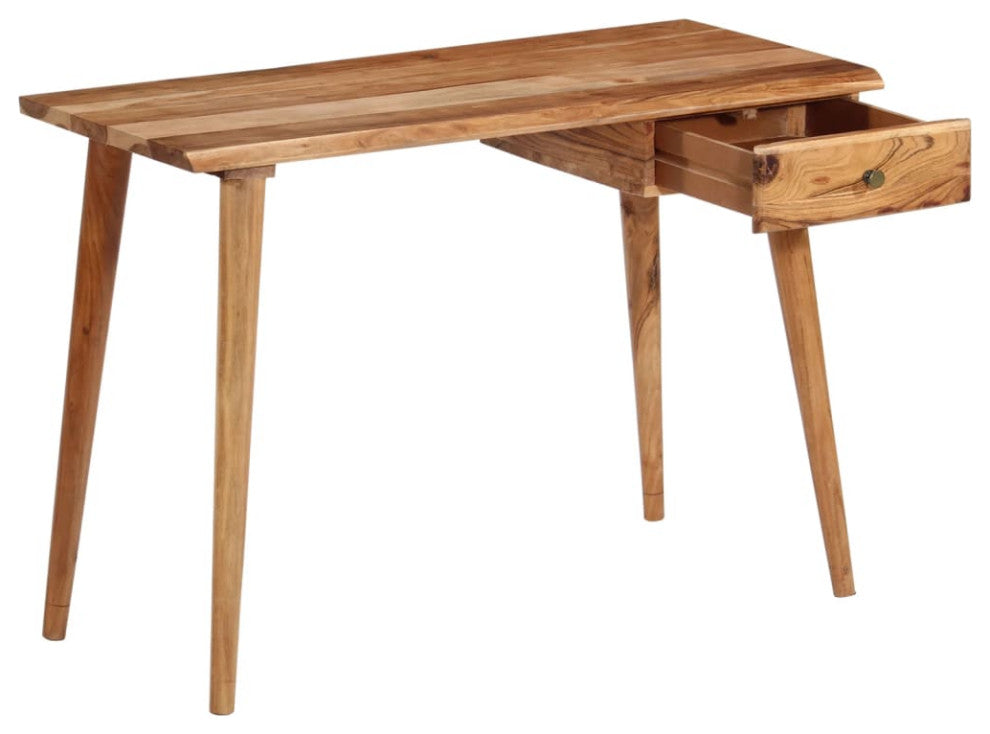 vidaXL Writing Table Home Office Computer Desk Workstation Solid Acacia Wood