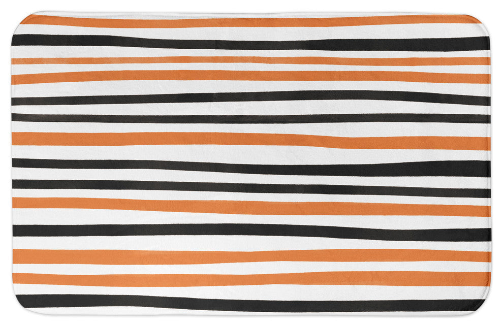 Halloween Stripes 34"x21" Bath Mat