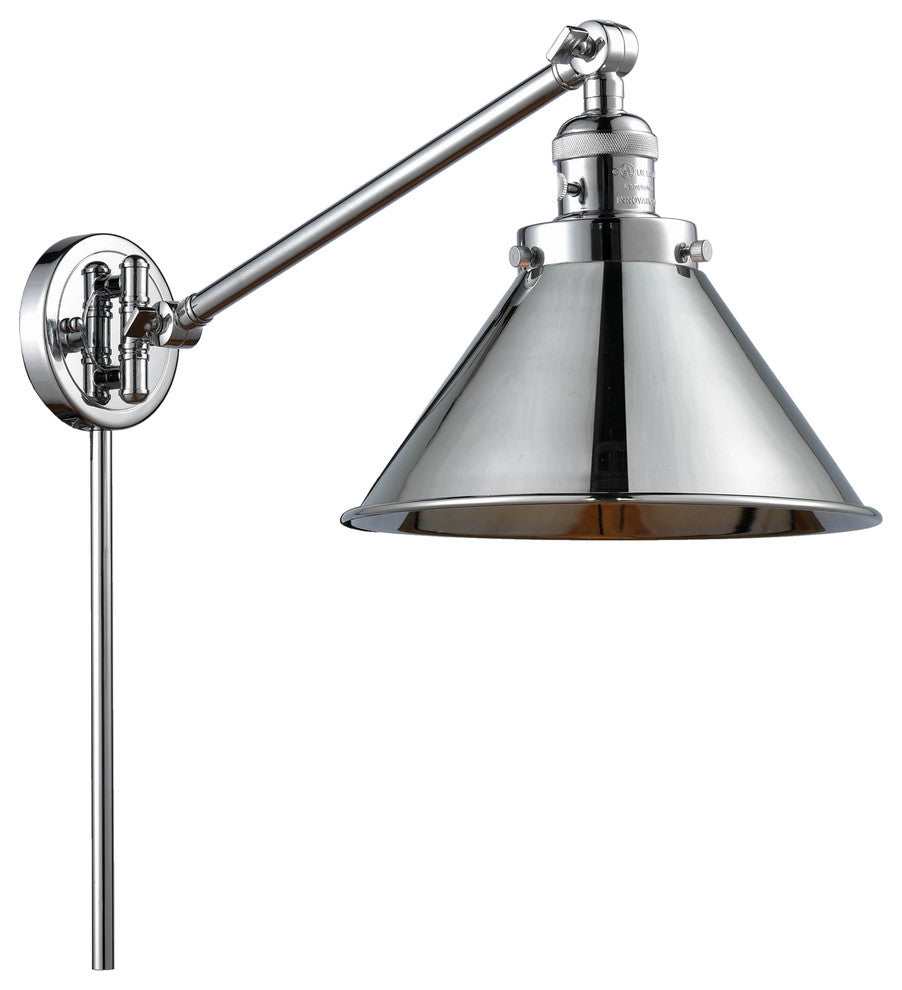 Briarcliff 1-Light LED Swing Arm Light, Polished Chrome