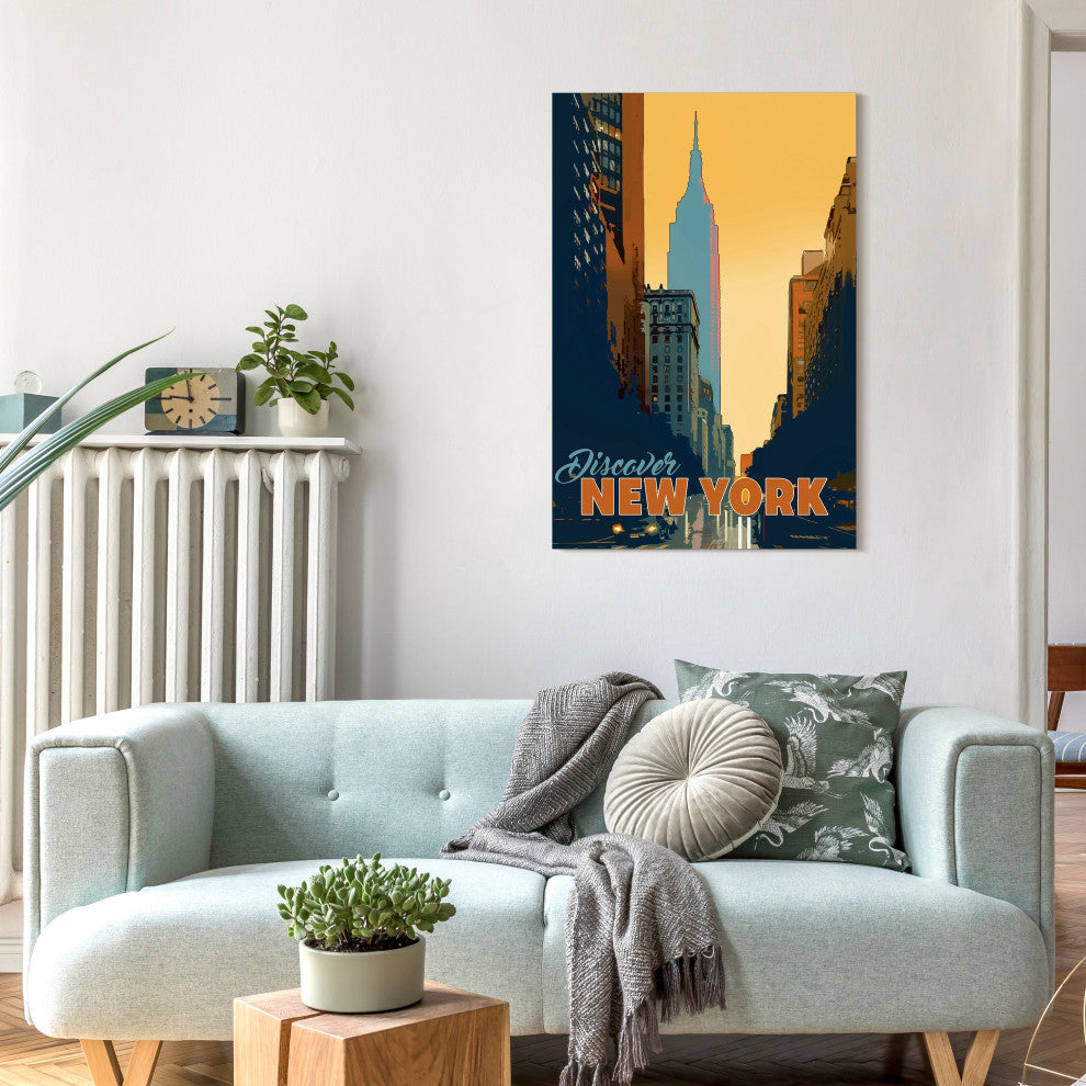 "Down In The Bayou & New York Minute" Frameless Tempered Glass Wall Art Set of 2