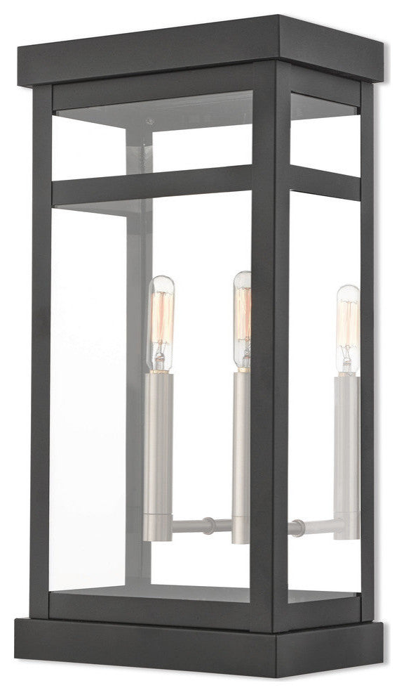 2 Light Outdoor Wall Lantern, Black