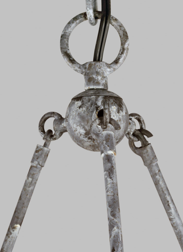 Richmond Medium Chandelier, Weathered Galvanized