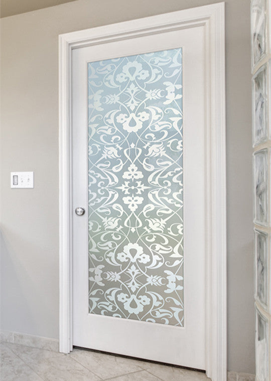 Interior Prehung Door or Interior Slab Door - Floweret - Primed - 24" x 96"...