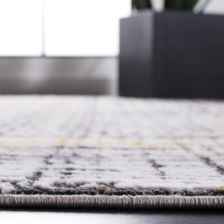 Safavieh Amelia Collection, ALA248 Rug, Charcoal/Gold, 2'x8'